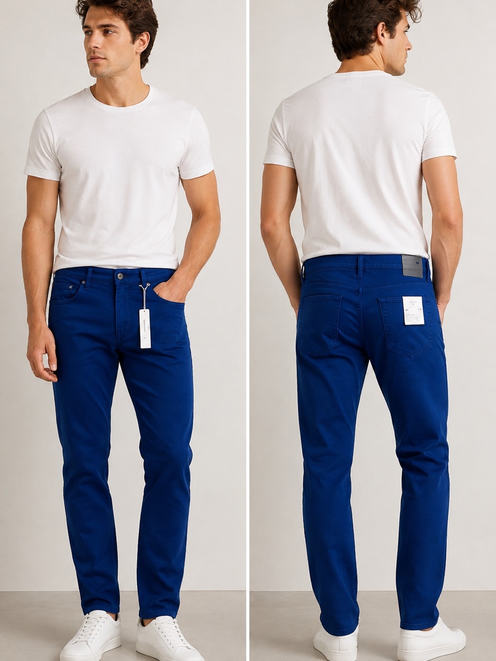 NWT Adriano Goldschmied Men’s Egyptian Blue Straight-Leg Pants Size 31 X 32